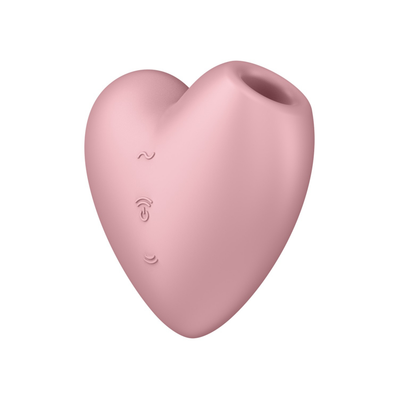 Стимулятор клитора двухсторонний "Satisfyer Cutie Heart" вакуум + вибрация, розовый 